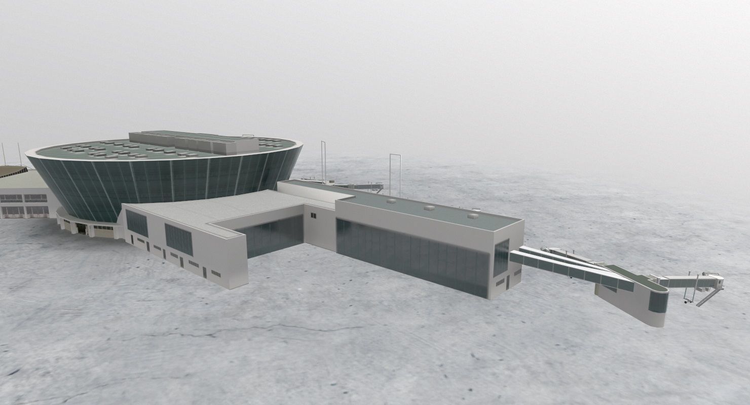 LFMN Terminal 2 Low-poly 3D model_7