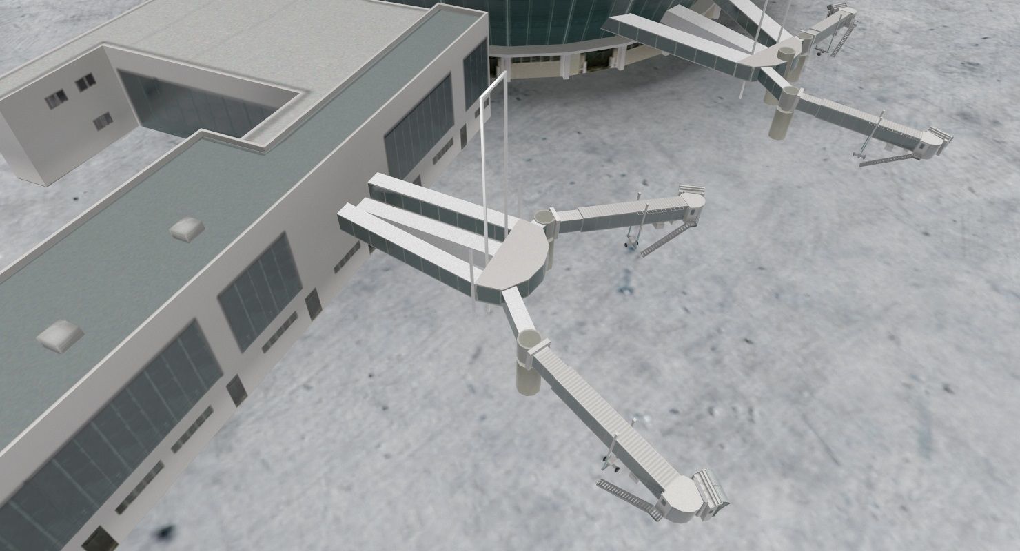 LFMN Terminal 2 Low-poly 3D model_8