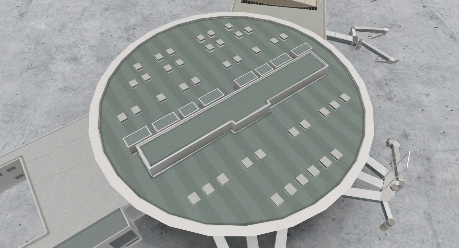 LFMN Terminal 2 Low-poly 3D model_9