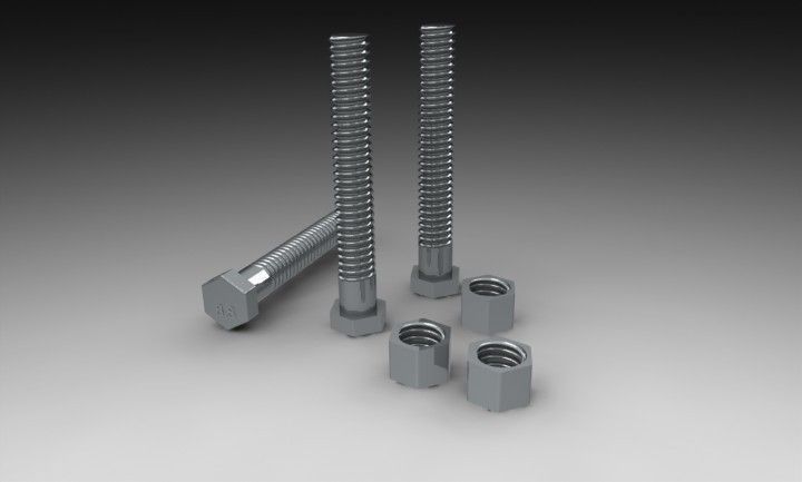 Nuts and Bolts 3D print model_1