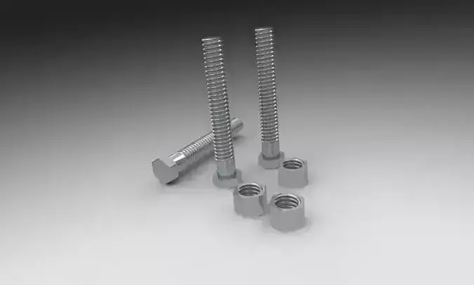 Nuts and Bolts 3D print model