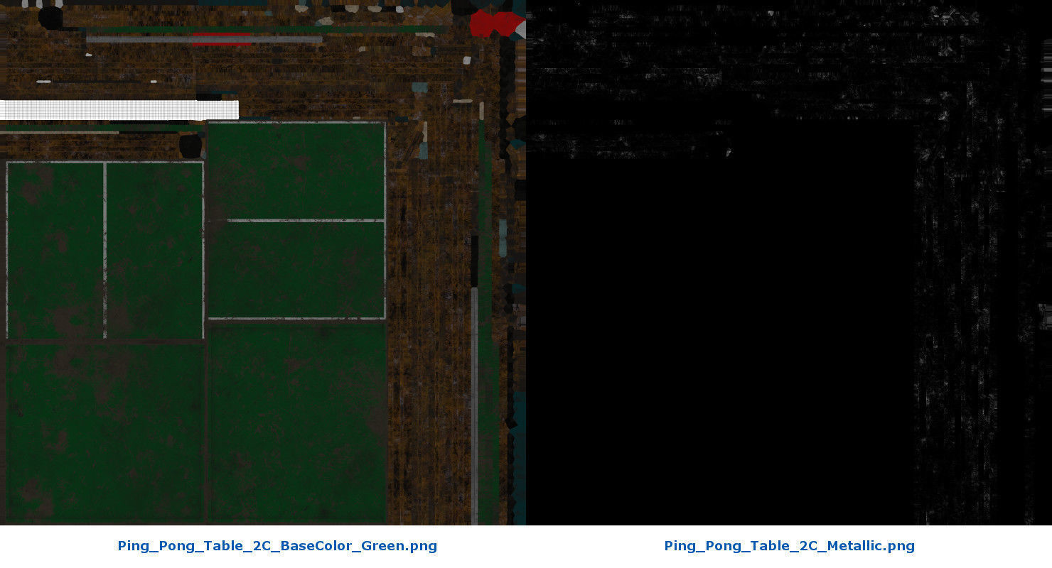 Ping Pong Table 2C Low-poly 3D model_13