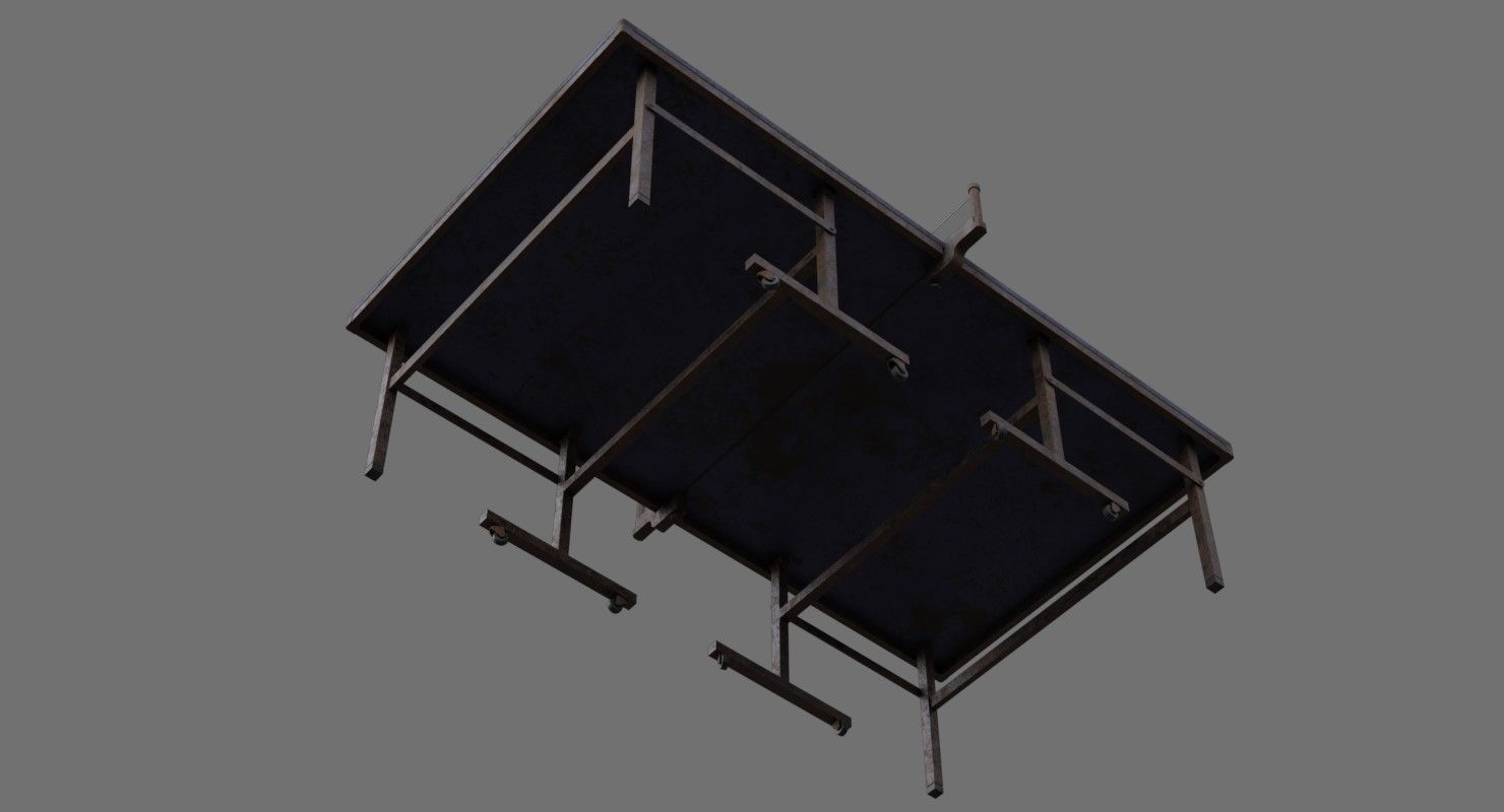 Ping Pong Table 2C Low-poly 3D model_8