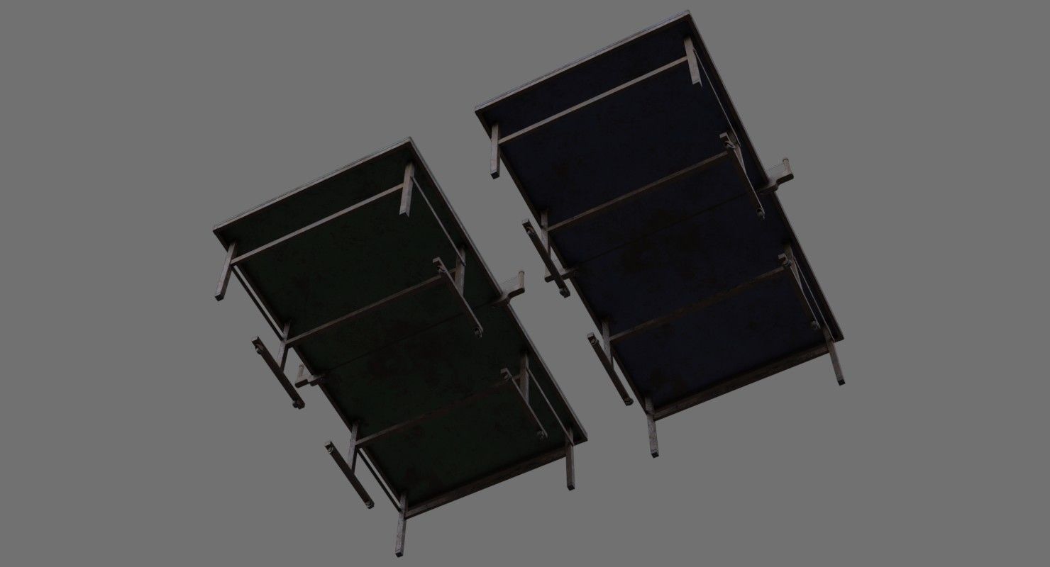 Ping Pong Table 2C Low-poly 3D model_3