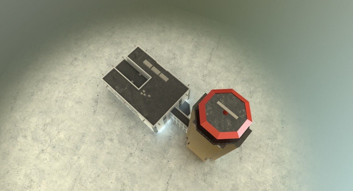 EDDB Control Tower Low-poly 3D model_17