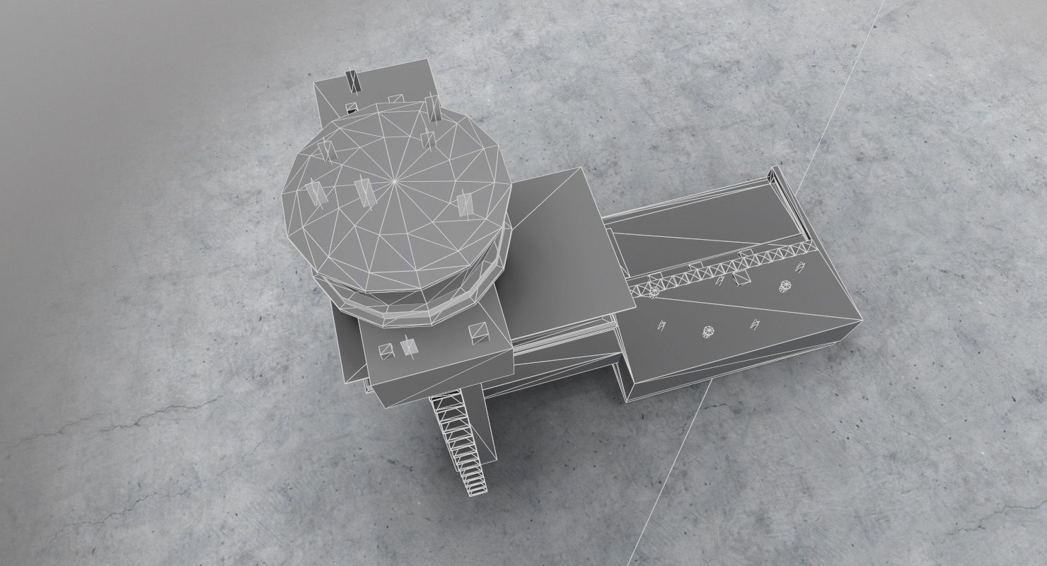 EDDB Control Tower Low-poly 3D model_14