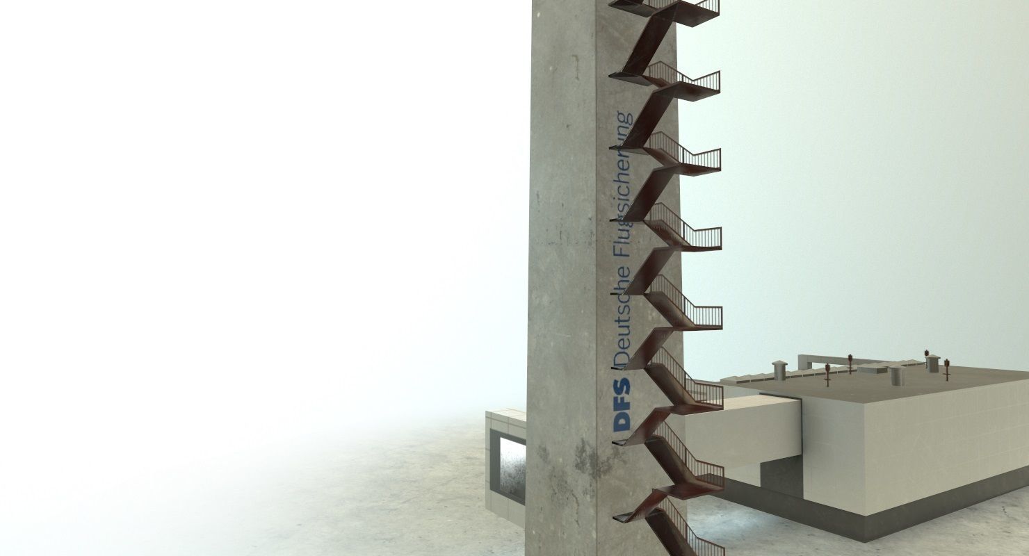 EDDB Control Tower Low-poly 3D model_4