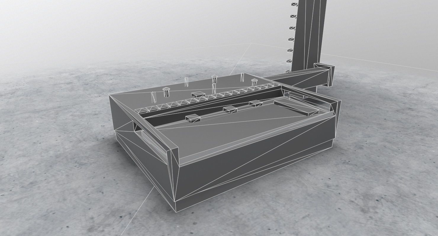 EDDB Control Tower Low-poly 3D model_11