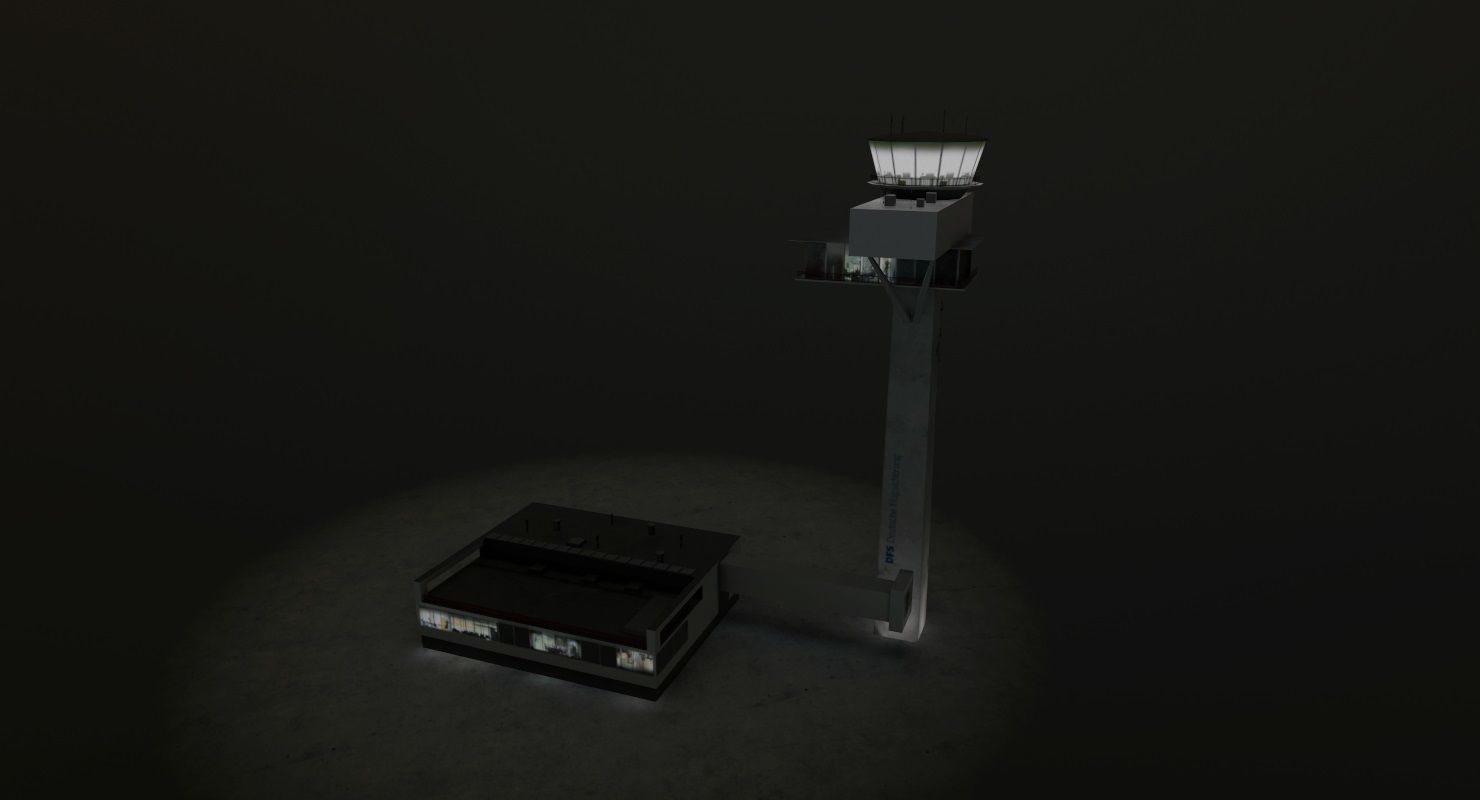 EDDB Control Tower Low-poly 3D model_10