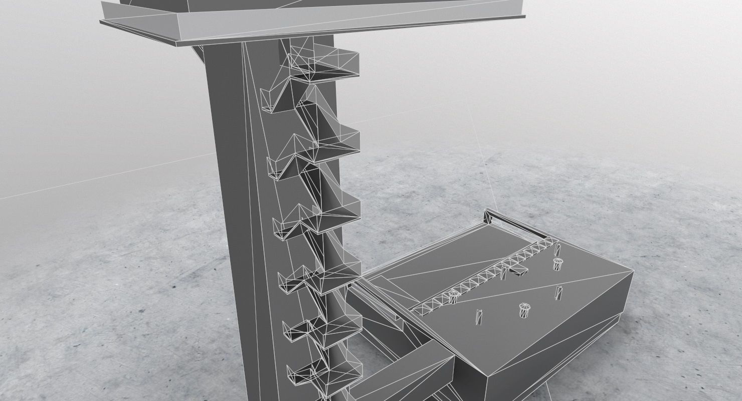 EDDB Control Tower Low-poly 3D model_13