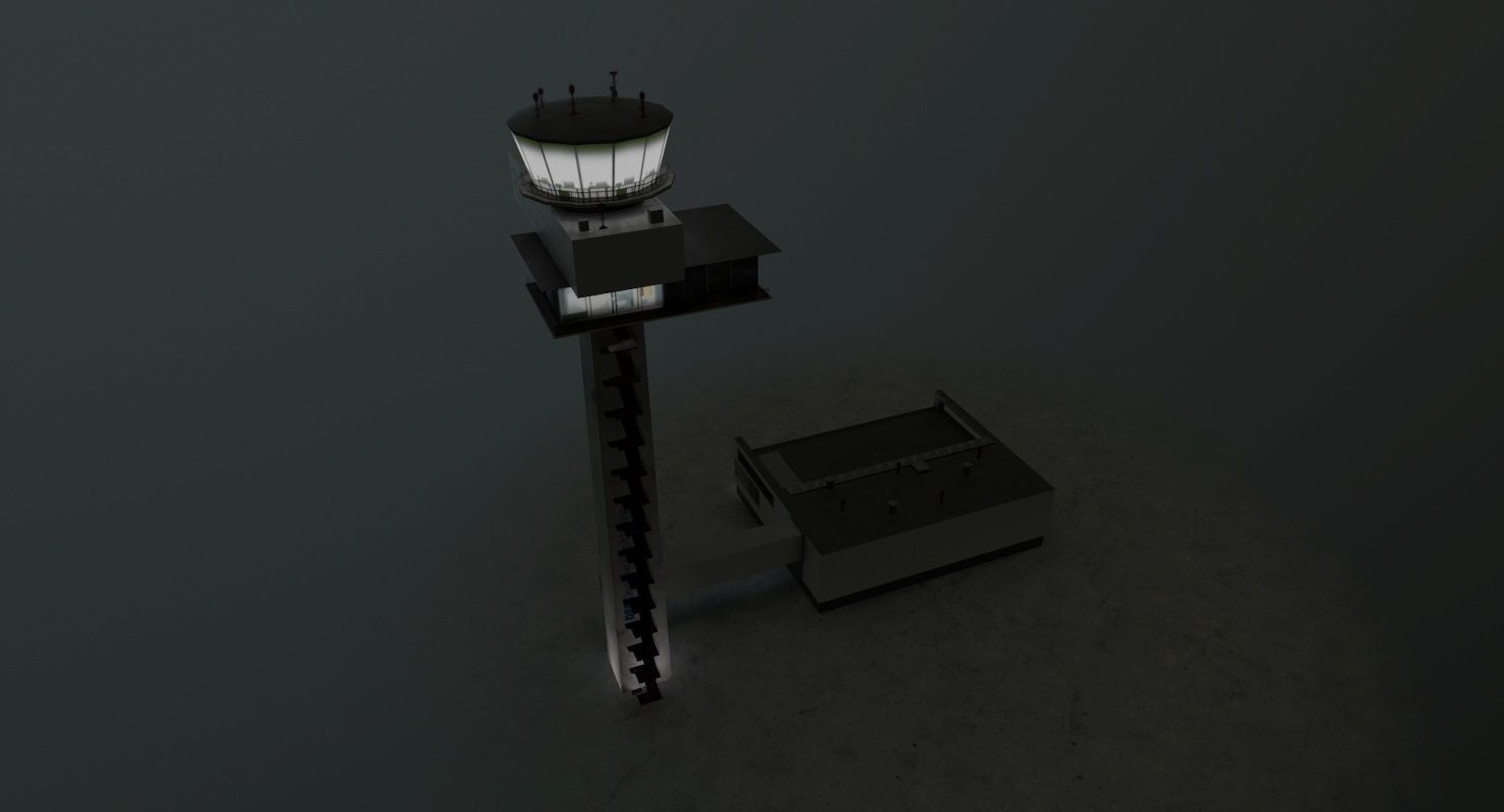 EDDB Control Tower Low-poly 3D model_9