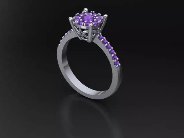 Ring Oval Rosette 3D print model_0