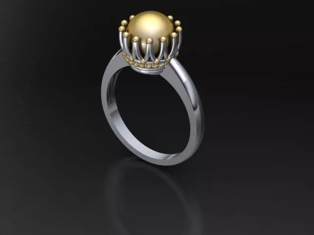Pearl Ring 3D print model_0