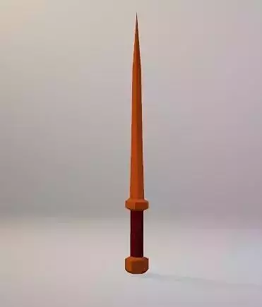 Low-Poly Bronze Sword