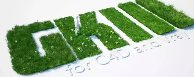 Grass Kit III for C4D and Vray 3 3D model