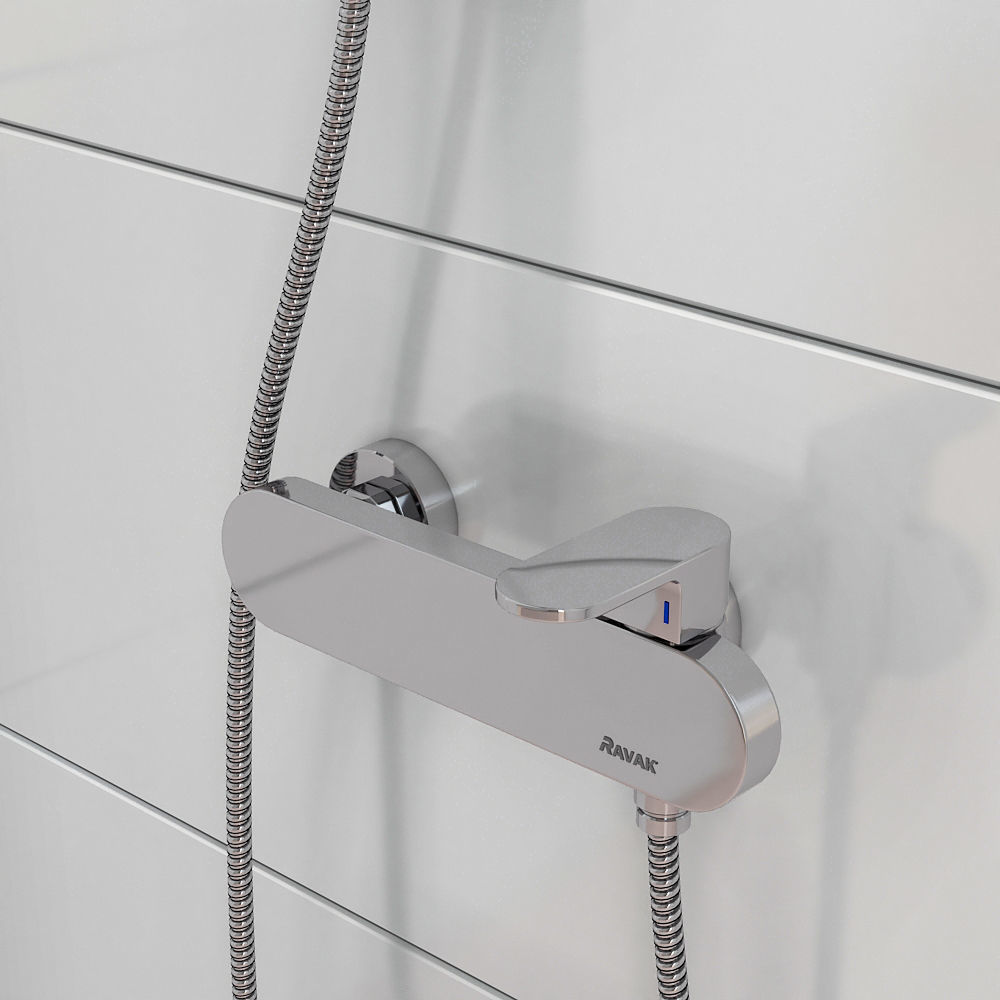 A set of mixers and shower systems Ravak Chrome set 09 3D model_5