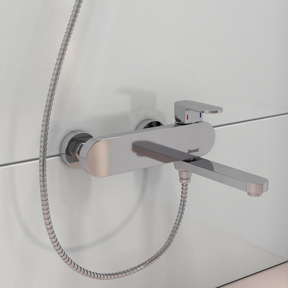 A set of mixers and shower systems Ravak Chrome set 09 3D model_6