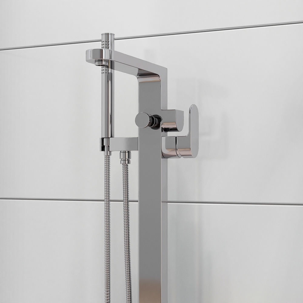 A set of mixers and shower systems Ravak Chrome set 09 3D model_4