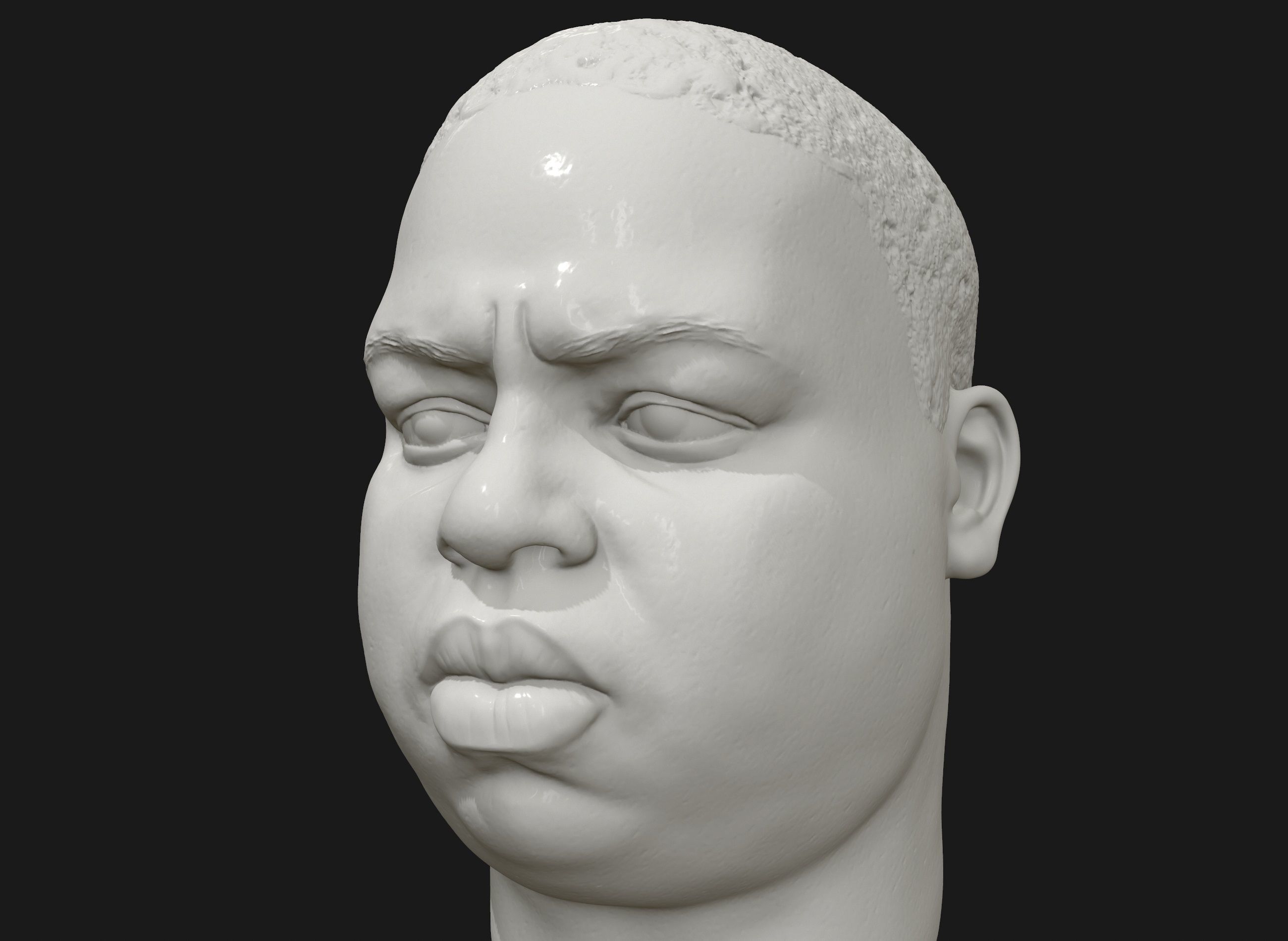 Notorious BIG Biggie 3D printable portrait 3D print model_3