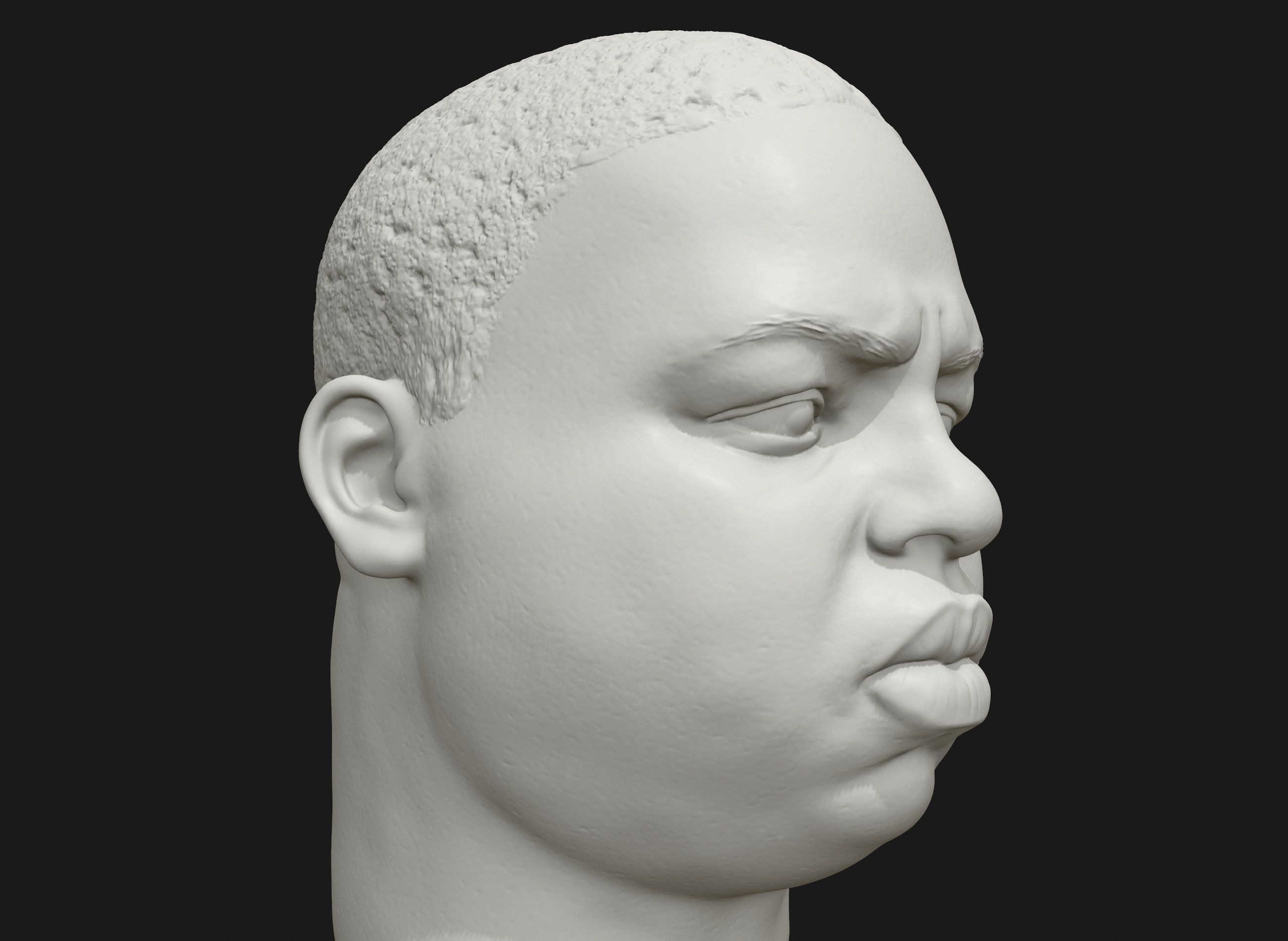 Notorious BIG Biggie 3D printable portrait 3D print model_7