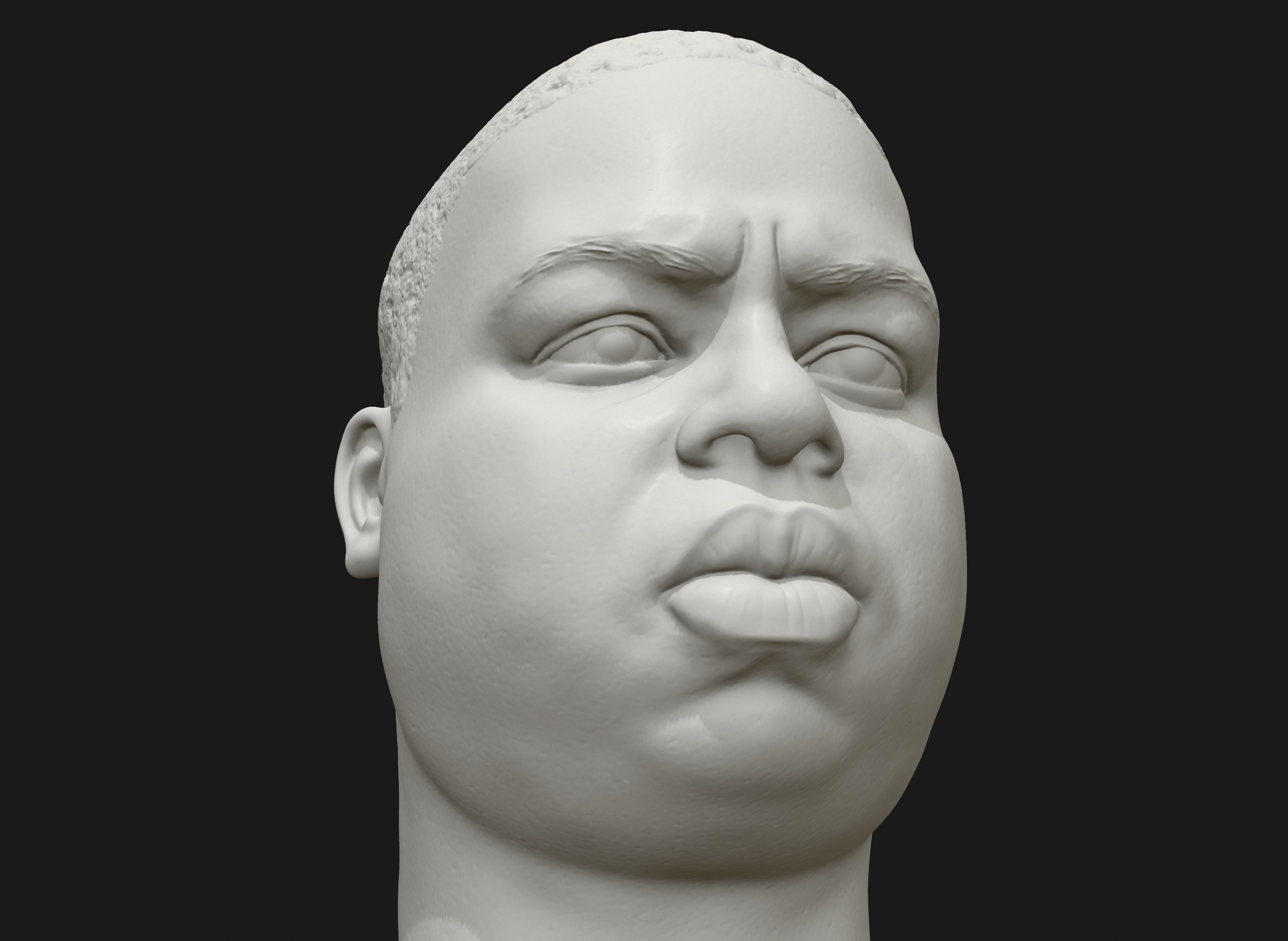 Notorious BIG Biggie 3D printable portrait 3D print model_4
