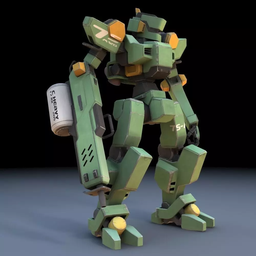 Sentinel Robot Mech fbx format Low-poly 3D model_0