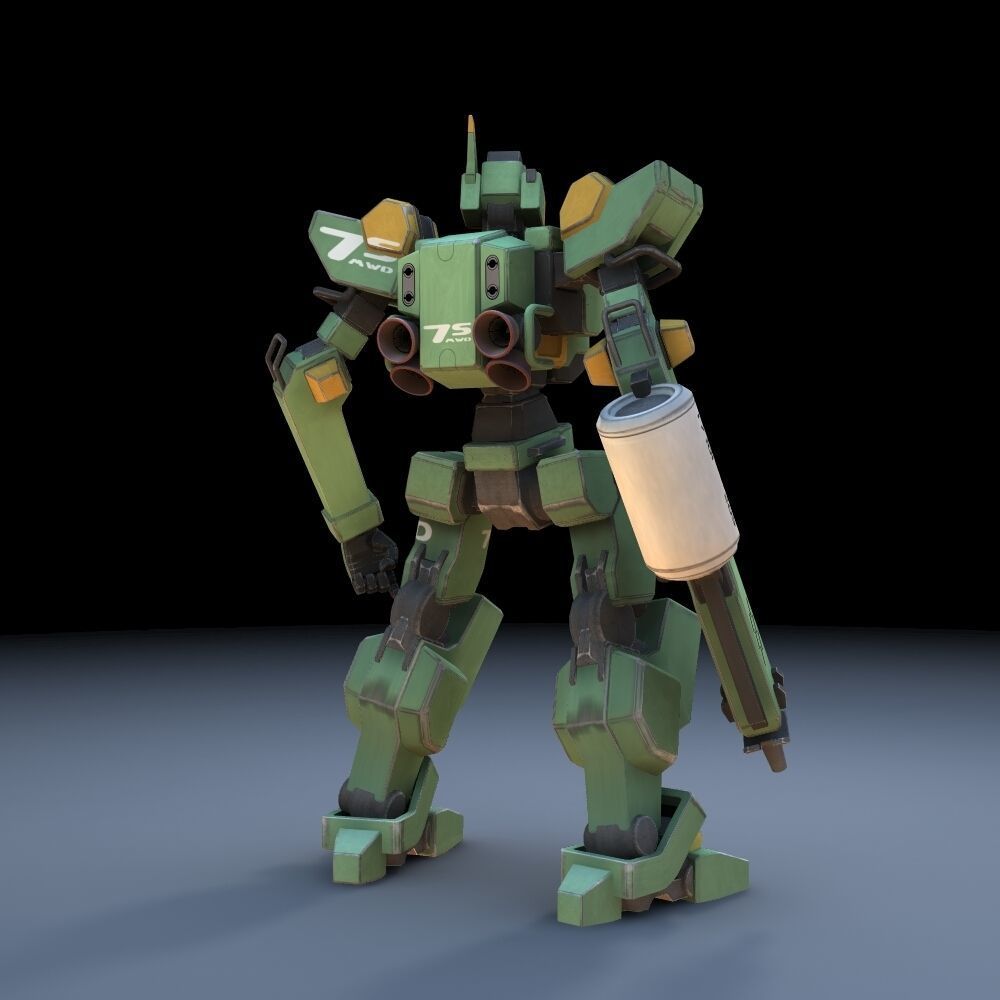 Sentinel Robot Mech fbx format Low-poly 3D model_2