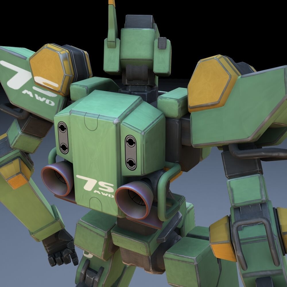 Sentinel Robot Mech fbx format Low-poly 3D model_4