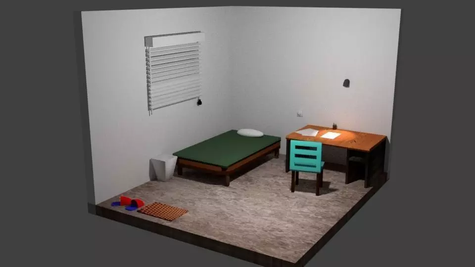 Isometric room 3D model_0
