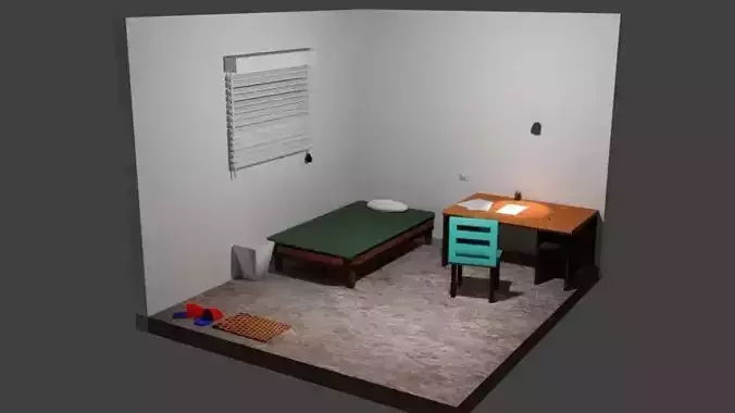 Isometric room 3D model