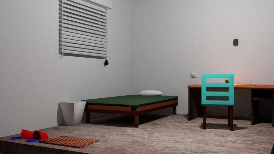 Isometric room 3D model_2