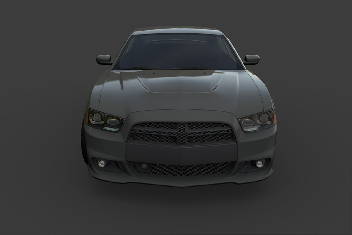 Dodge Charger Low-poly 3D model_3