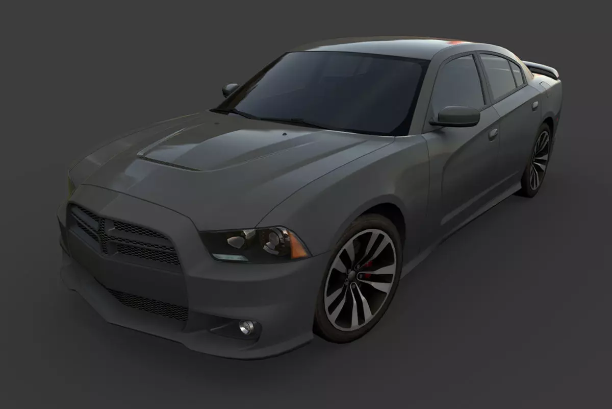 Dodge Charger Low-poly 3D model_0