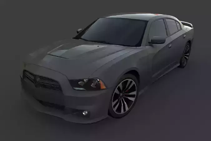 Dodge Charger Low-poly 3D model
