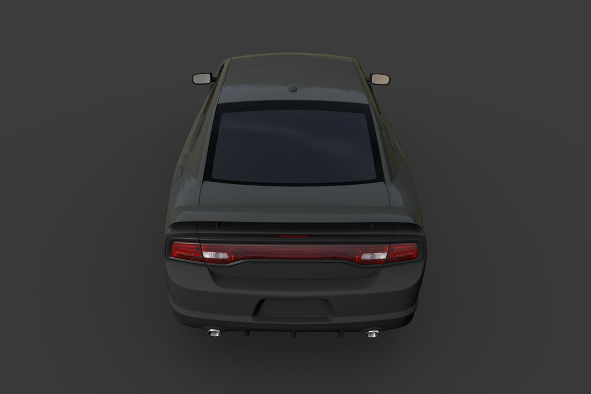 Dodge Charger Low-poly 3D model_5