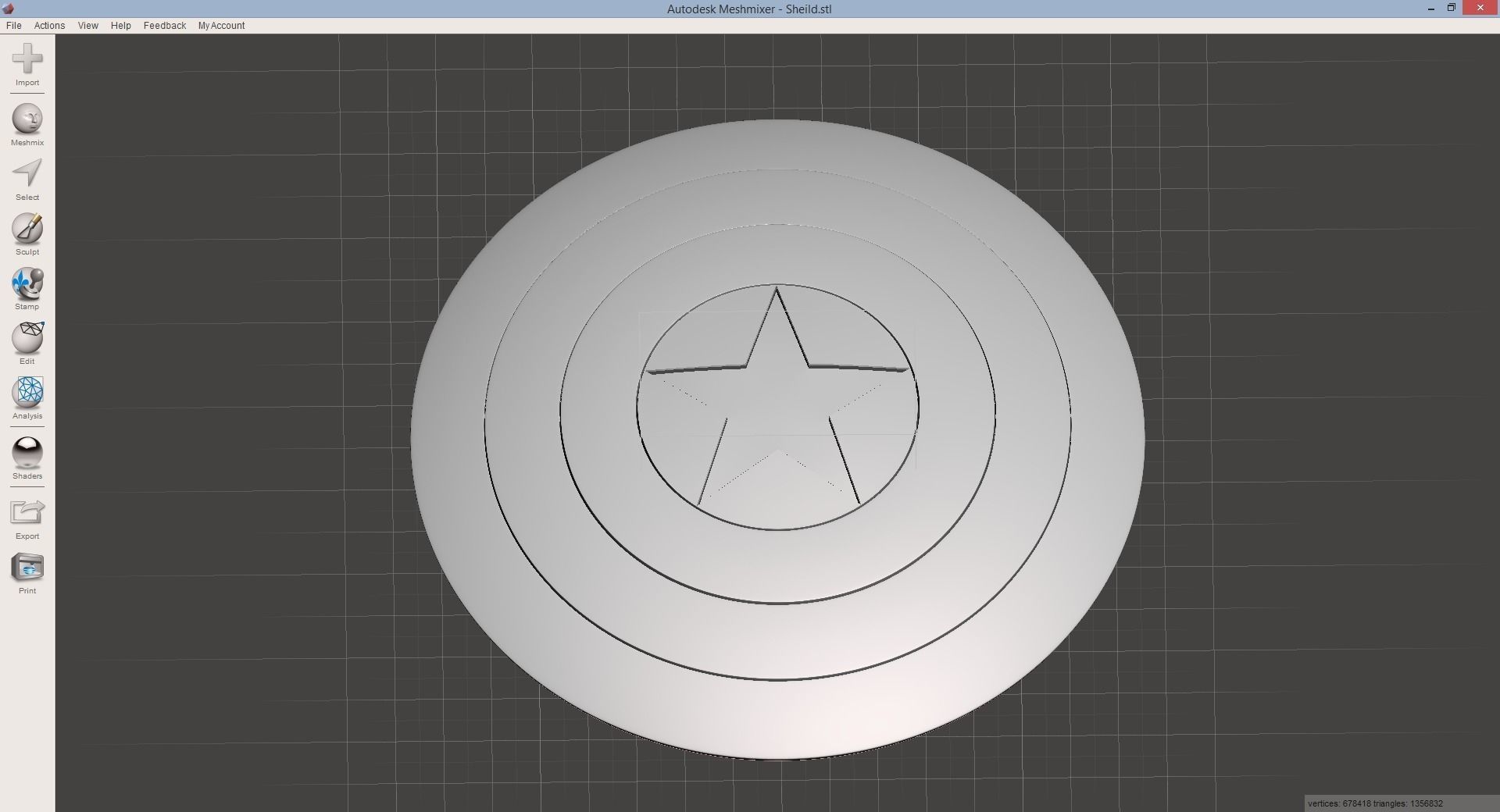 Captain America Shield 3D print model_4