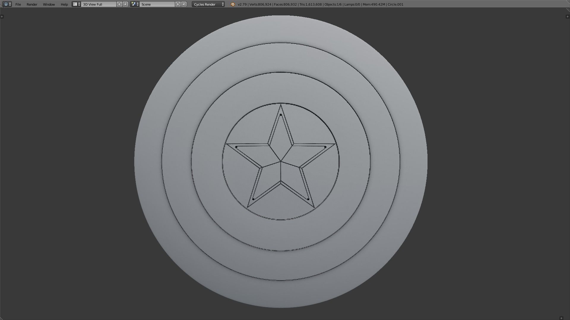 Captain America Shield 3D print model_1