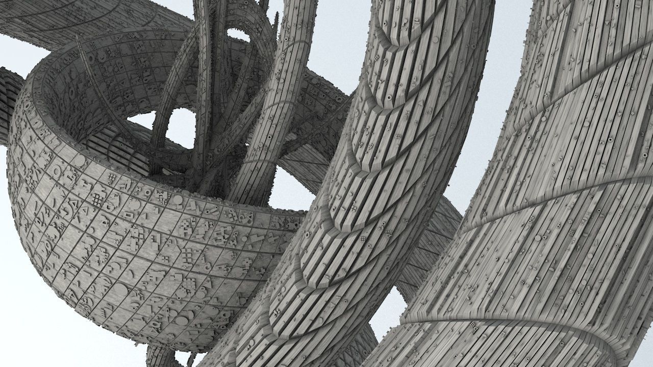 Sci-Fi Shapes - The Swirl 3D model_1