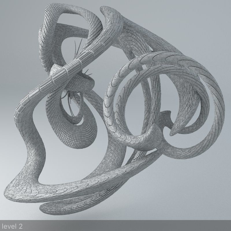 Sci-Fi Shapes - The Swirl 3D model_7