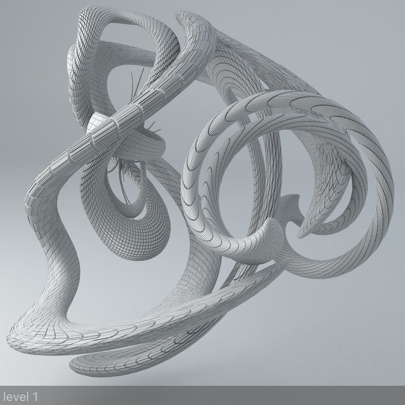 Sci-Fi Shapes - The Swirl 3D model_6