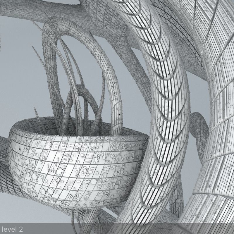 Sci-Fi Shapes - The Swirl 3D model_10