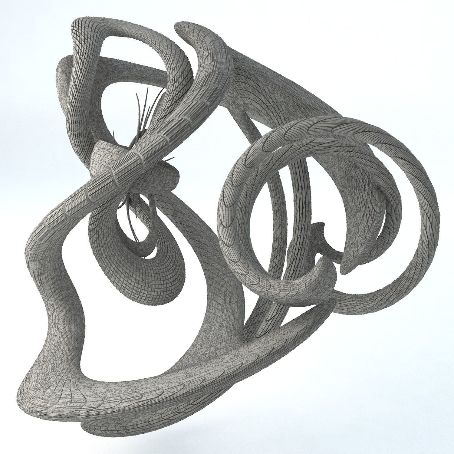 Sci-Fi Shapes - The Swirl 3D model_3