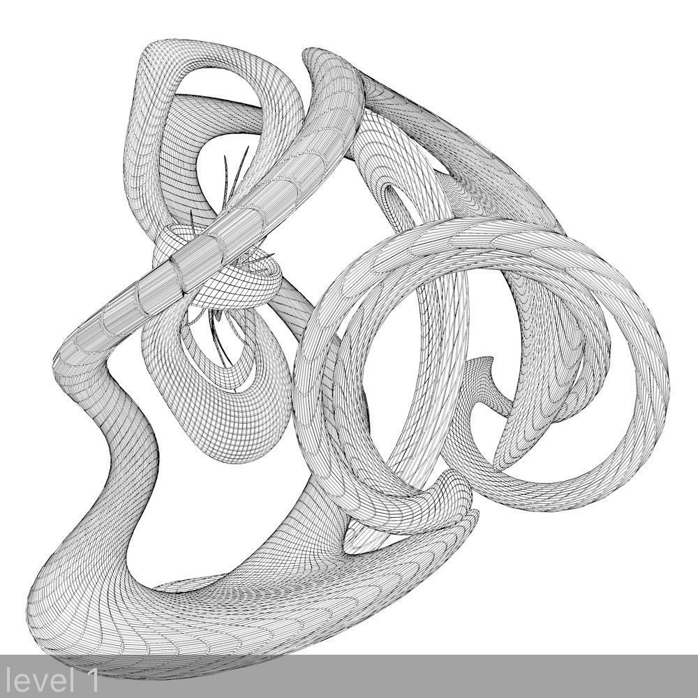 Sci-Fi Shapes - The Swirl 3D model_9