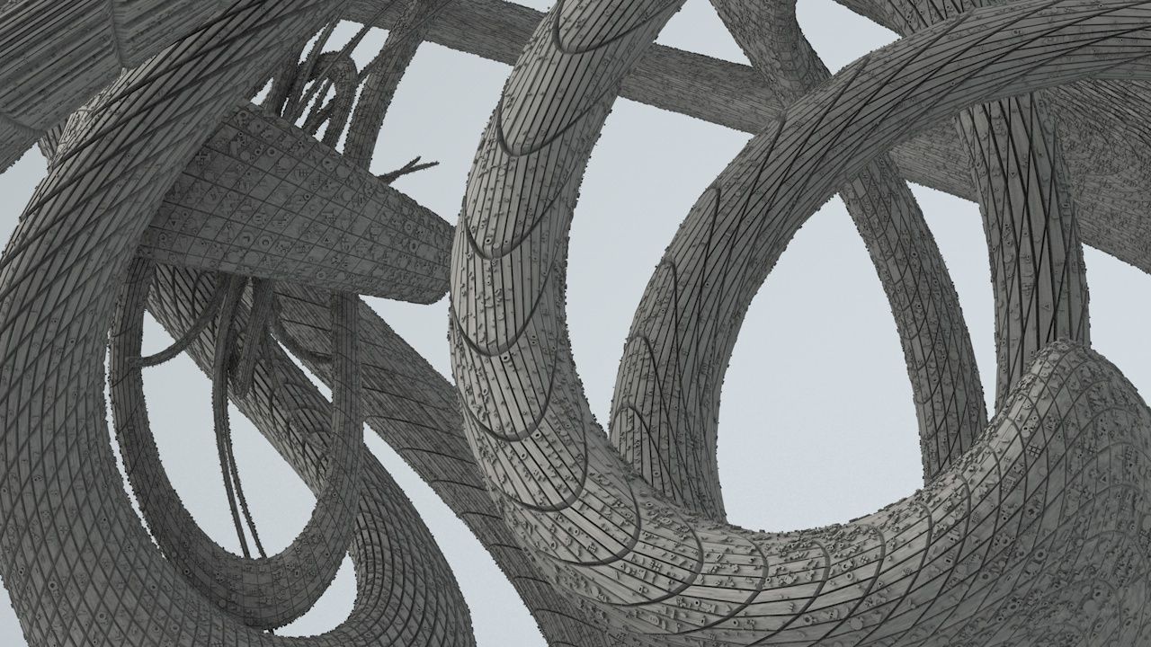 Sci-Fi Shapes - The Swirl 3D model_2