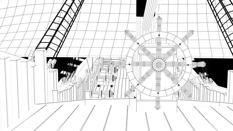 Pirate ship 3D model_4