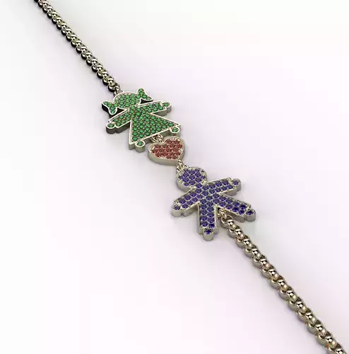 170305 BR humans braslet girl and boy heart 