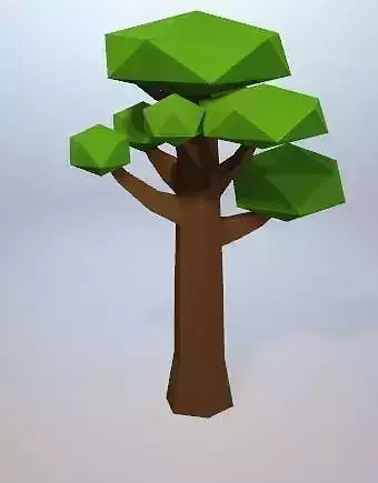 Low-poly Trees polygonal tree
