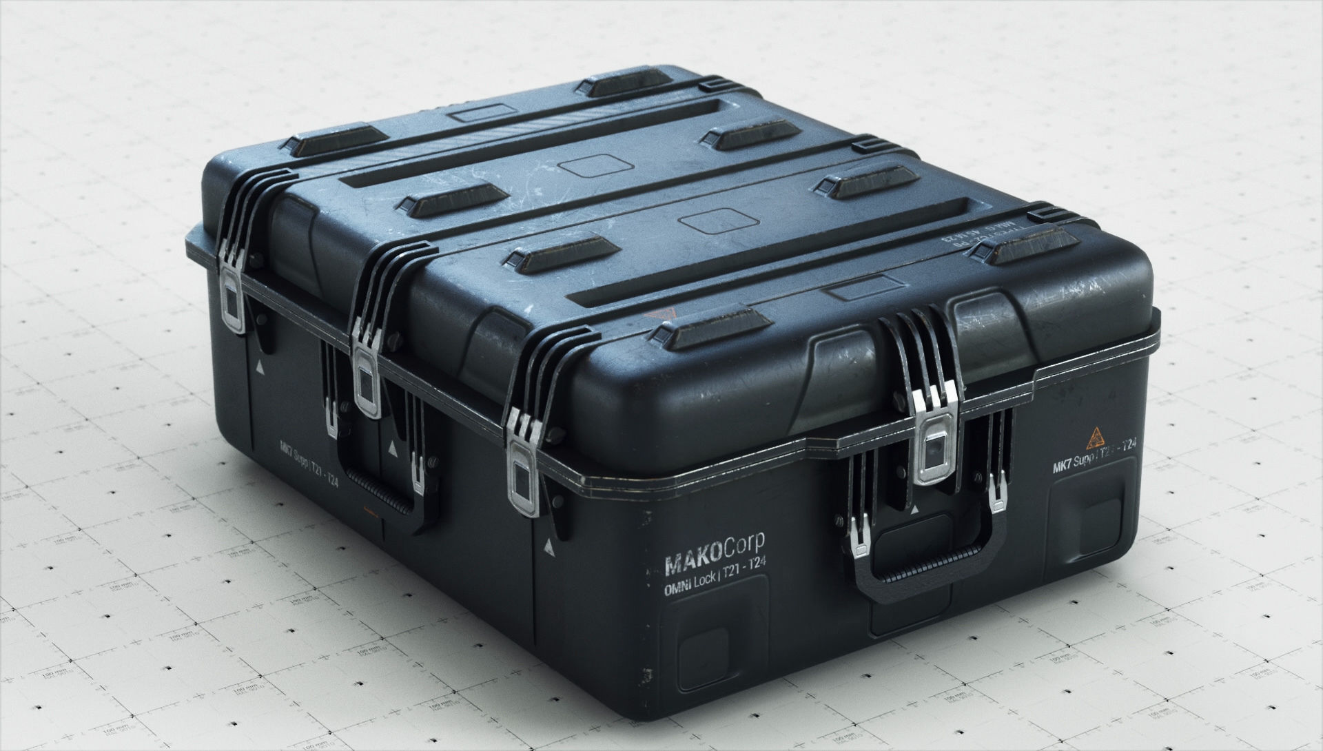 Gun and Boxes SciFi - PBR 3D Asset Kit Low-poly 3D model_14