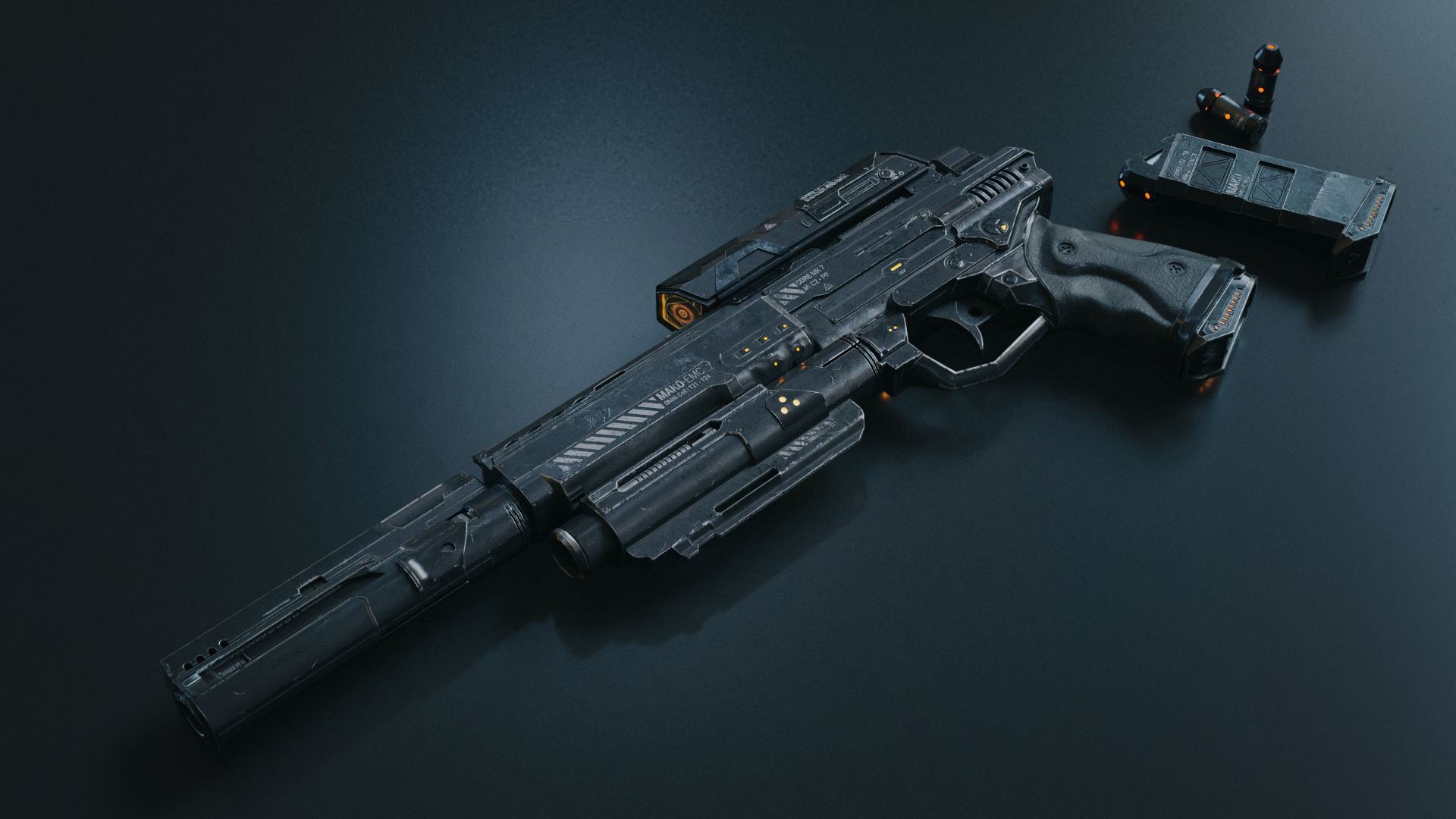 Gun and Boxes SciFi - PBR 3D Asset Kit Low-poly 3D model_34