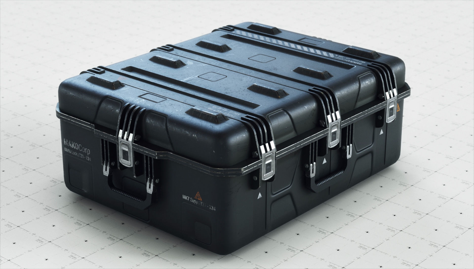 Gun and Boxes SciFi - PBR 3D Asset Kit Low-poly 3D model_5